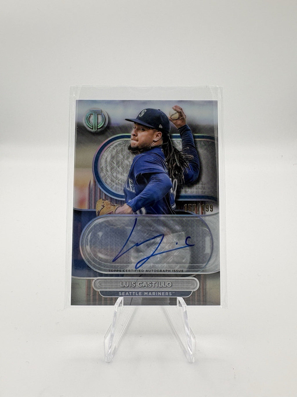 LUIS CASTILLO AUTO /199 On Card 2024 Topps Tribute TA-LC Mariners