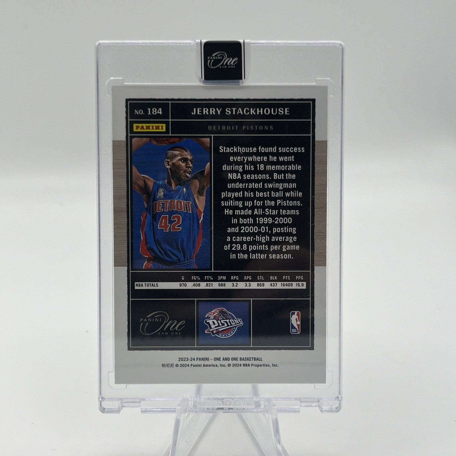 2023-24 Panini One and One - Legends Jerry Stackhouse #184 Blue /35