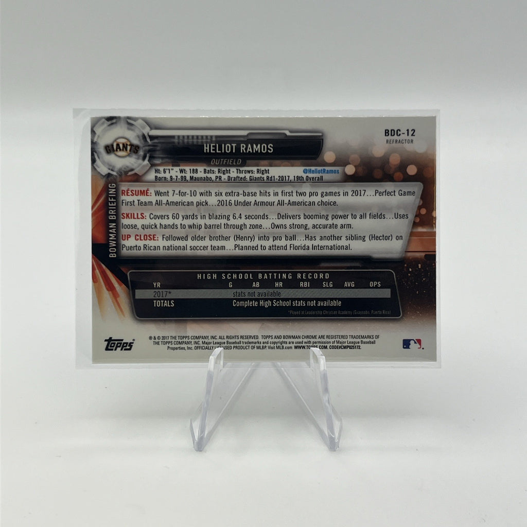 2017 Bowman Draft - Chrome Heliot Ramos #BDC-12 Refractor (RC)