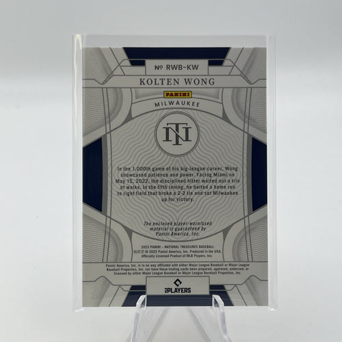 2022 Panini National Treasures Relic #/8
