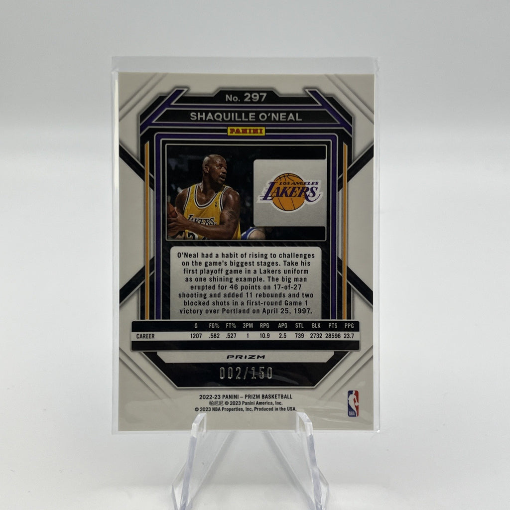2022 Panini Prizm Shaquille O’Neal Blue Disco Prizm /150