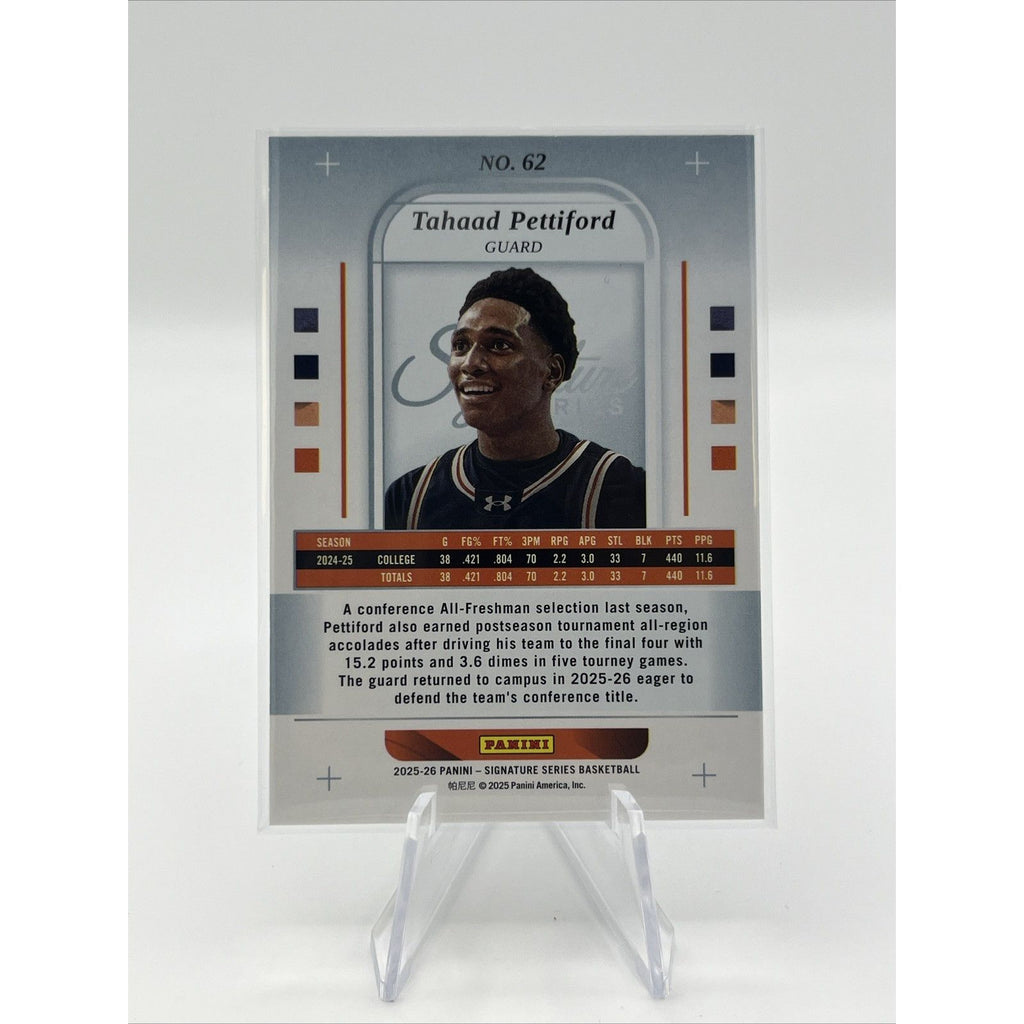 Panini 2025-26 Signature Series Basketball Tahaad Pettiford Auburn /35