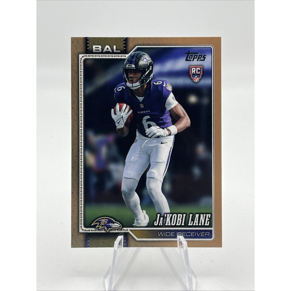 Ja'Kobi Lane 2026 Topps Flagship Football Gold Paper Parallel /2026 #331 Rookie 