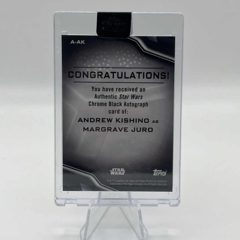 2022 Topps Chrome Black Star Wars Andrew Kishino as Margrave Juro Auto