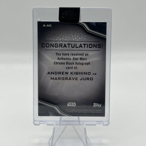 2022 Topps Chrome Black Star Wars Andrew Kishino as Margrave Juro Auto