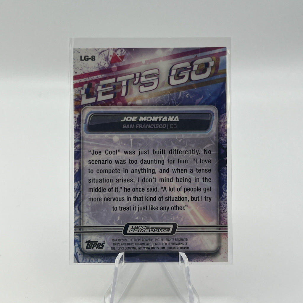 2024 Topps Chrome Composite- Joe Montana LETS GO Red Refractor #/5 (SSP)