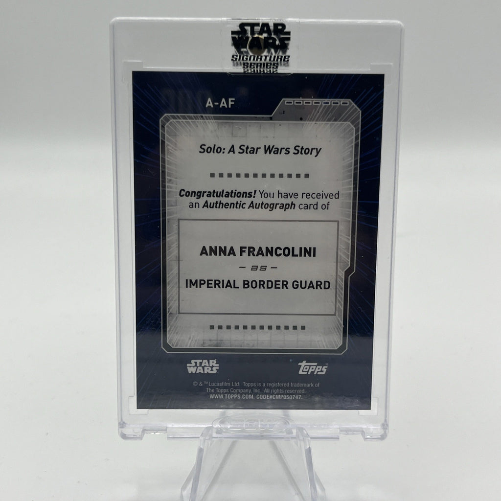 2022 Topps Star Wars A-AF Anna Francolini Autographed Border Guard