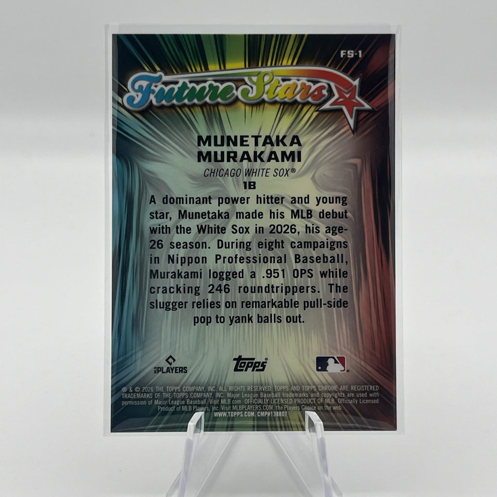 2026 Topps Chrome Future Stars #FS-1 Munetaka Murakami RC Refractor White Sox