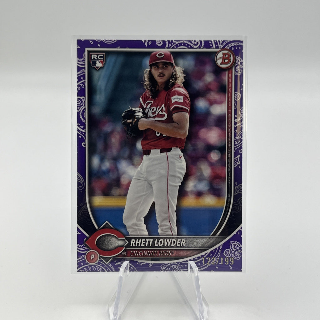 2025 Bowman - Rhett Lowder #6 Purple Pattern /199 (RC)