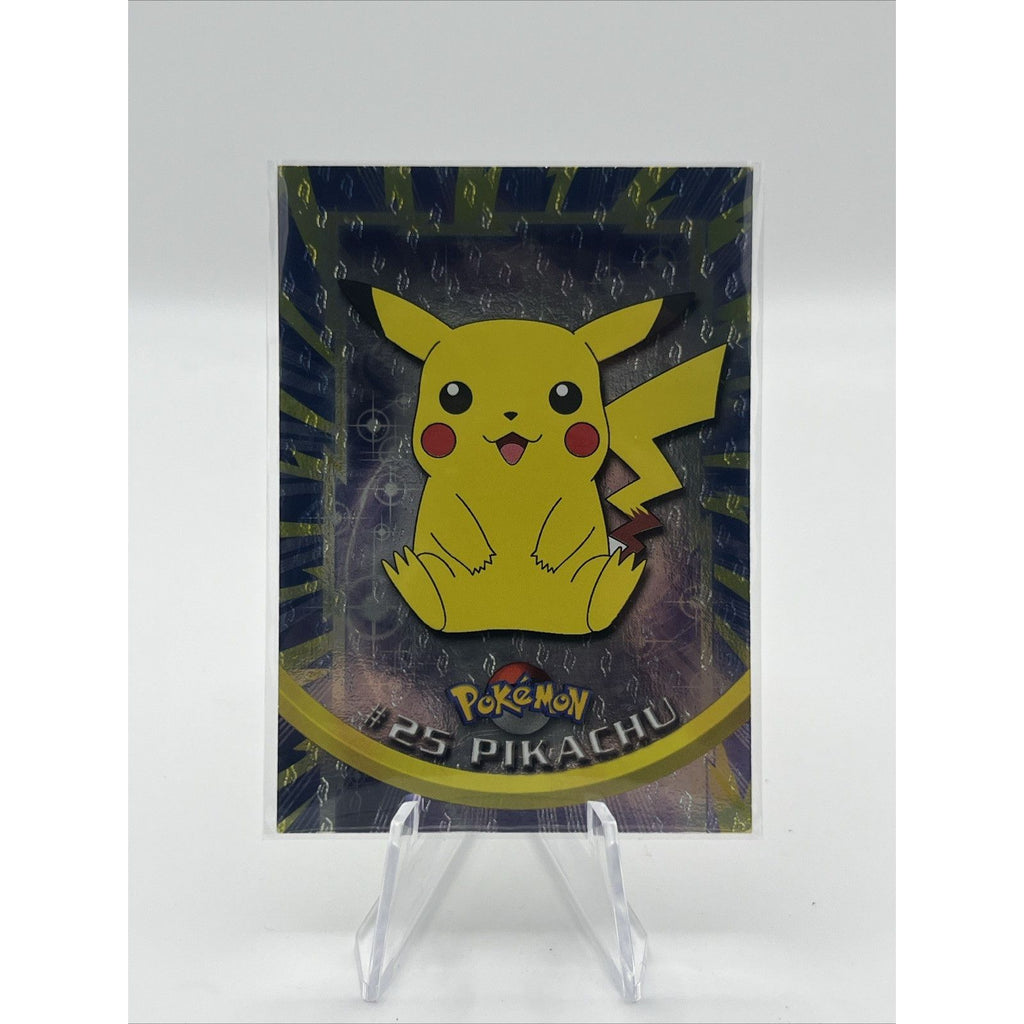 1999 Topps Pokemon T.V. Pikachu #25 Foil Black Logo (RARE) MP