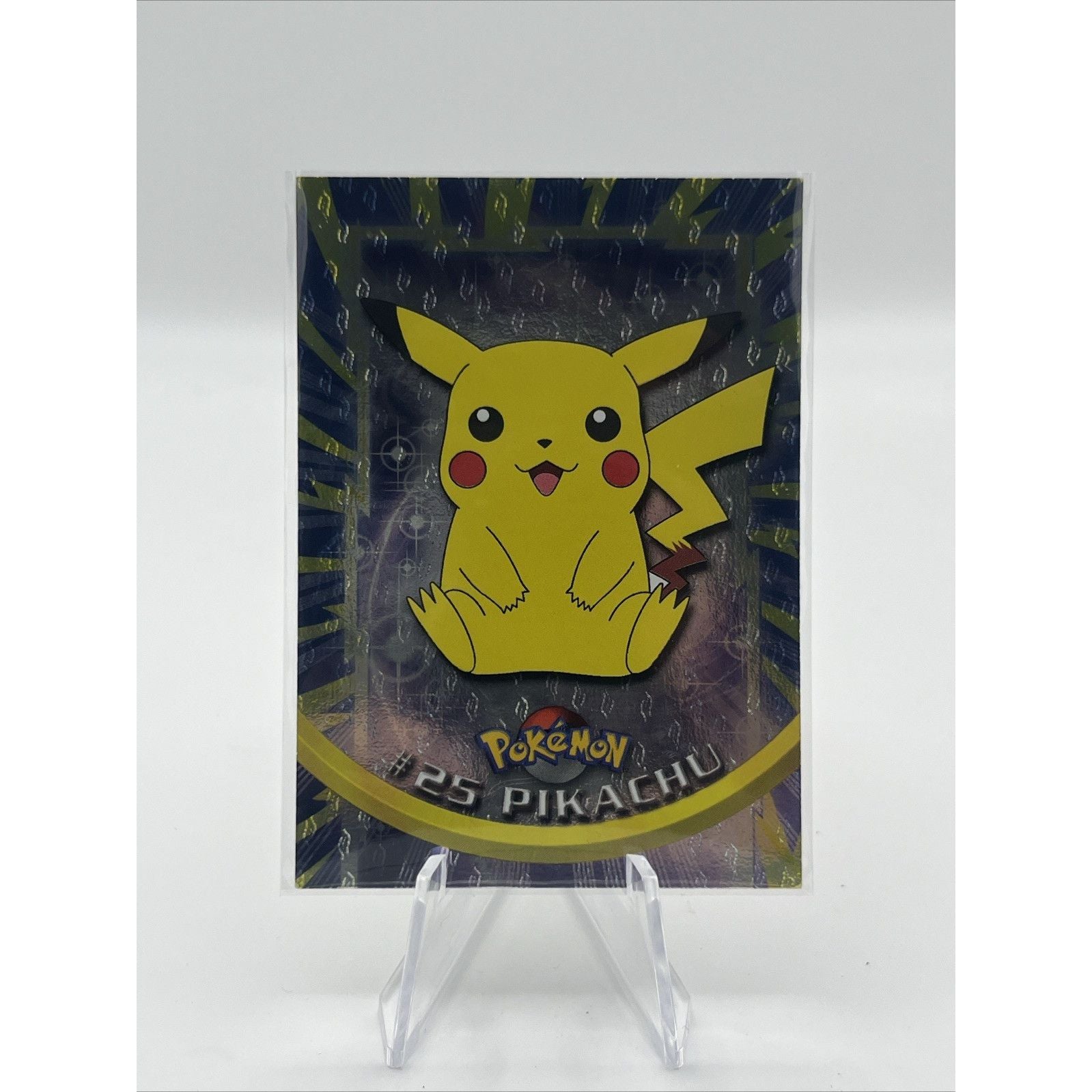 1999 Topps Pokemon T.V. Pikachu #25 Foil Black Logo (RARE) MP