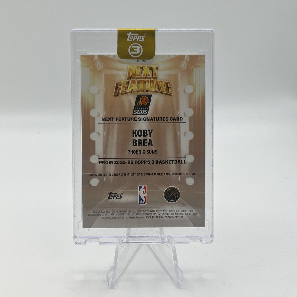 2025-26 Topps 3 - Koby Brea Next Feature Signatures #/49