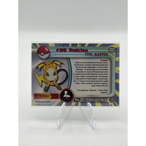 1999 Topps Tv Animation Raichu #26 Foil (RARE) MP