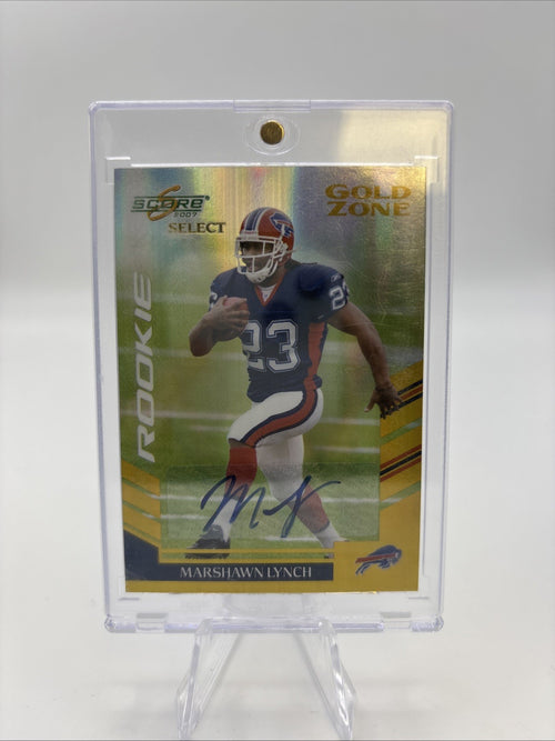 2007 Score - Rookie Marshawn Lynch #381 Gold Zone Autograph /25 (RC)