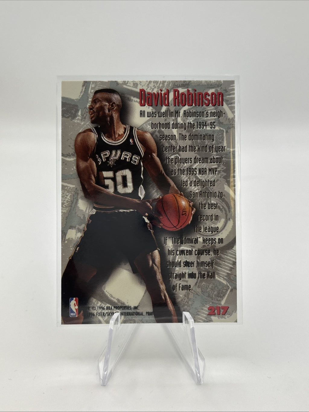 1995-96 Fleer Metal - Nuts & Bolts David Robinson #217