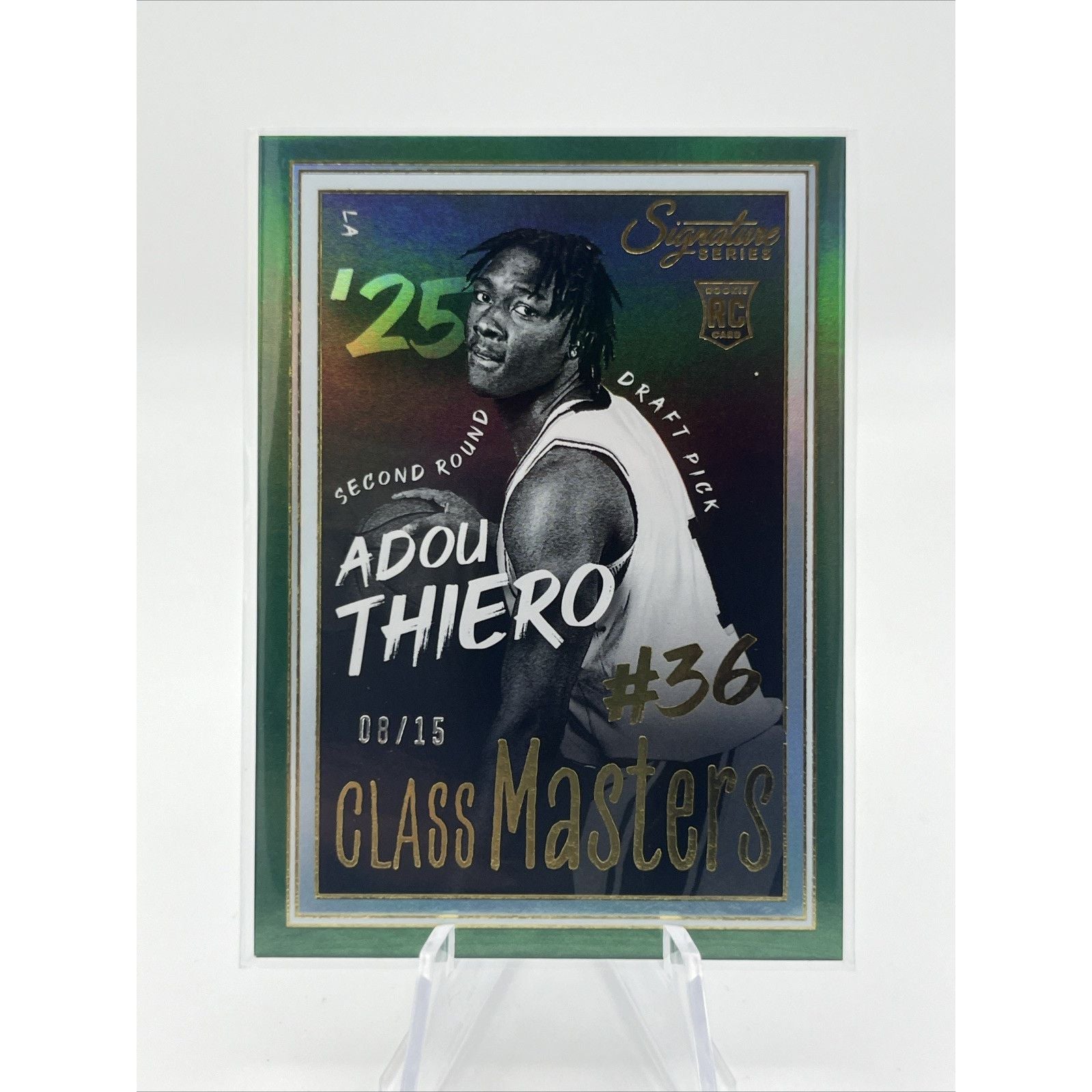 Adou Thiero 2025-26 Panini Signature Series Class Masters Rookie RC Green /15