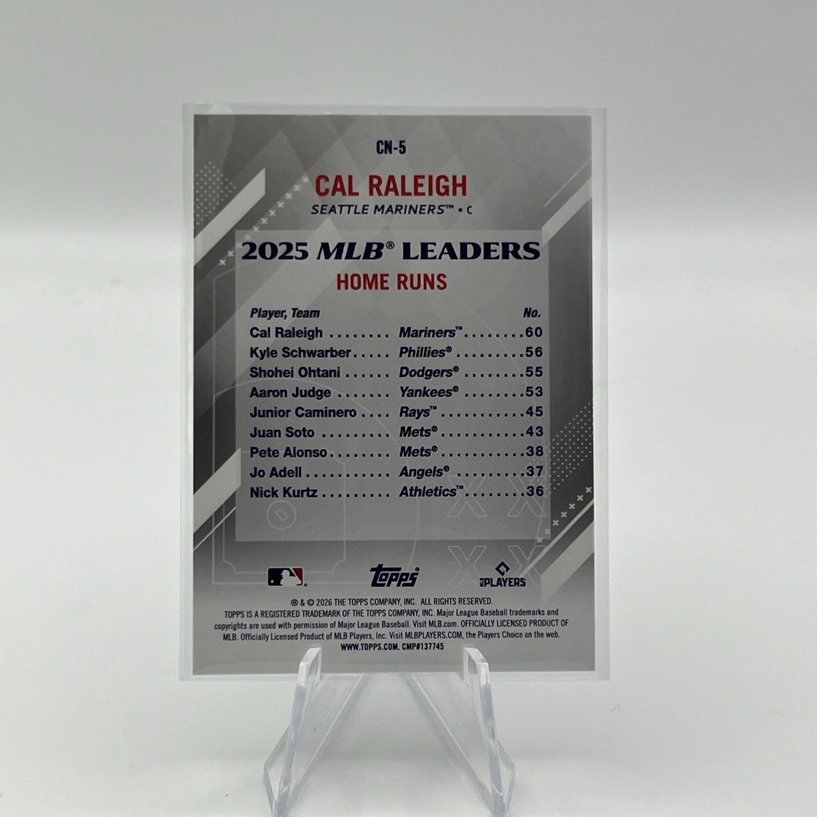 2026 Topps Series 2 Cal Raleigh Crooked Numbers SP