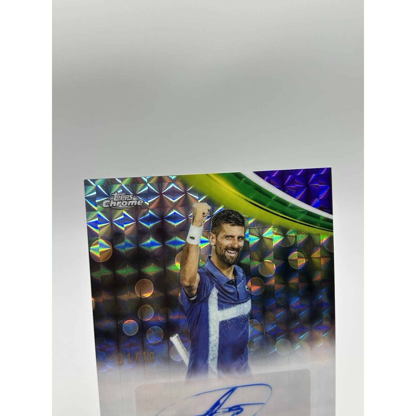 2025 Topps Chrome Novak Djokovic Auto Purple Geometric Refractor #/10