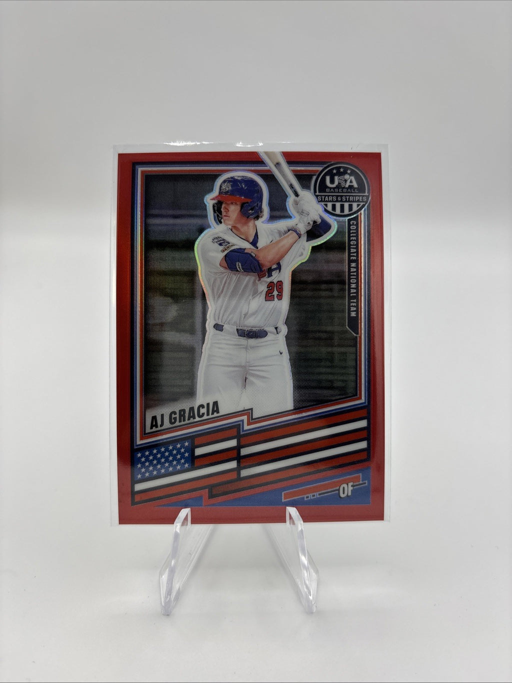2026 Panini Stars & Stripes Prizm - AJ Garcia Red Prizm /399 (RC)
