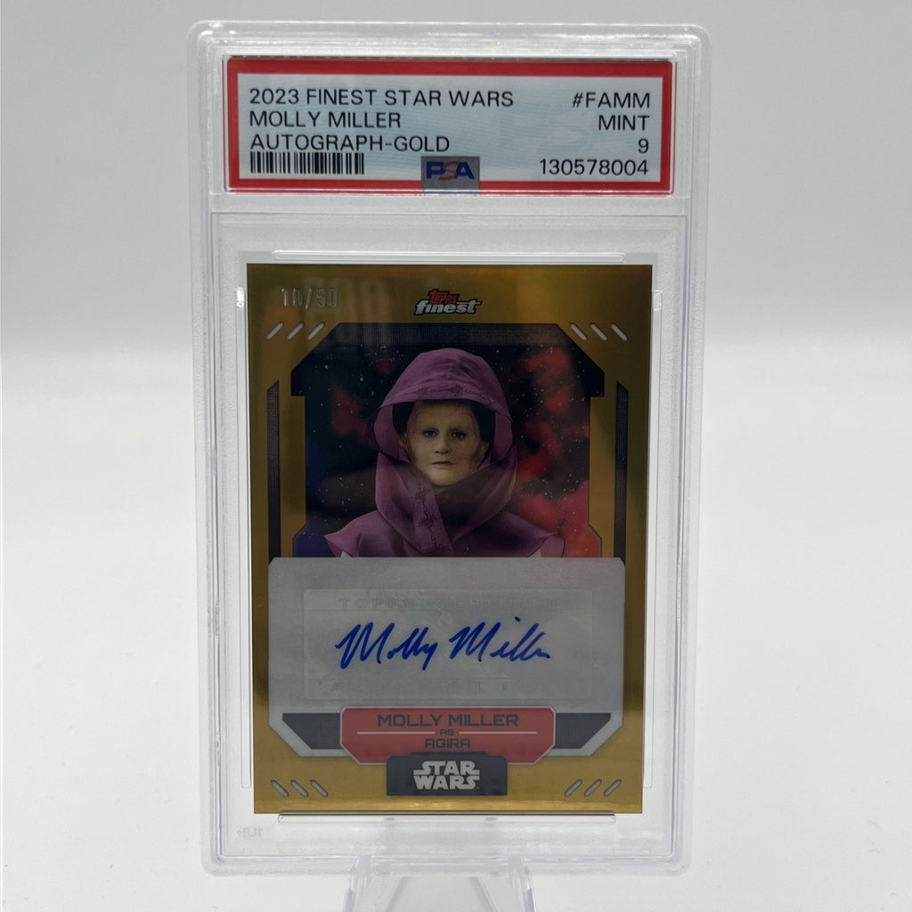 2023 Topps Finest Star Wars - Molly Miller Finest Autographs True Gold /50 PSA 9