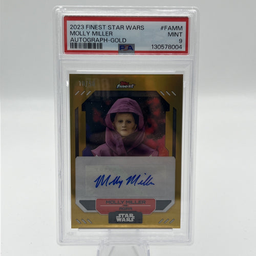 2023 Topps Finest Star Wars - Molly Miller Finest Autographs True Gold /50 PSA 9