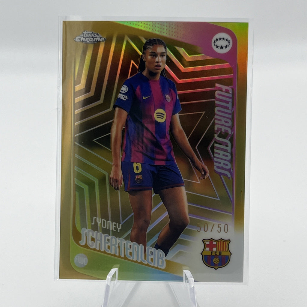 SYDNEY SCHERTENLEIB 2025-26 Topps Chrome UEFA Women's True Gold Refractor 50/50