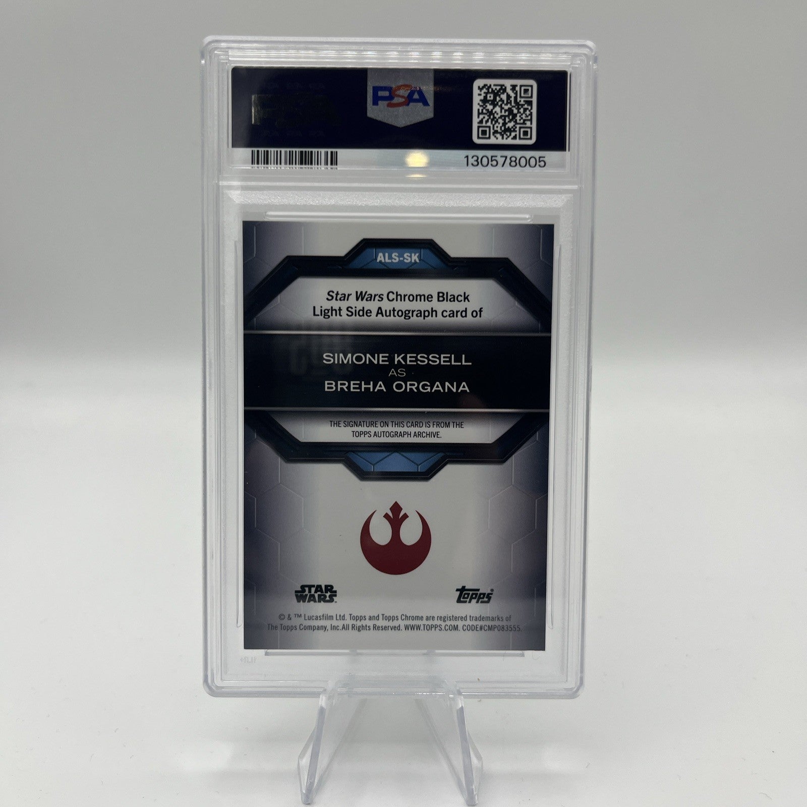 2024 Topps Chrome Black Star Wars Breha Organa #ALS-SK Simone Kessell Auto