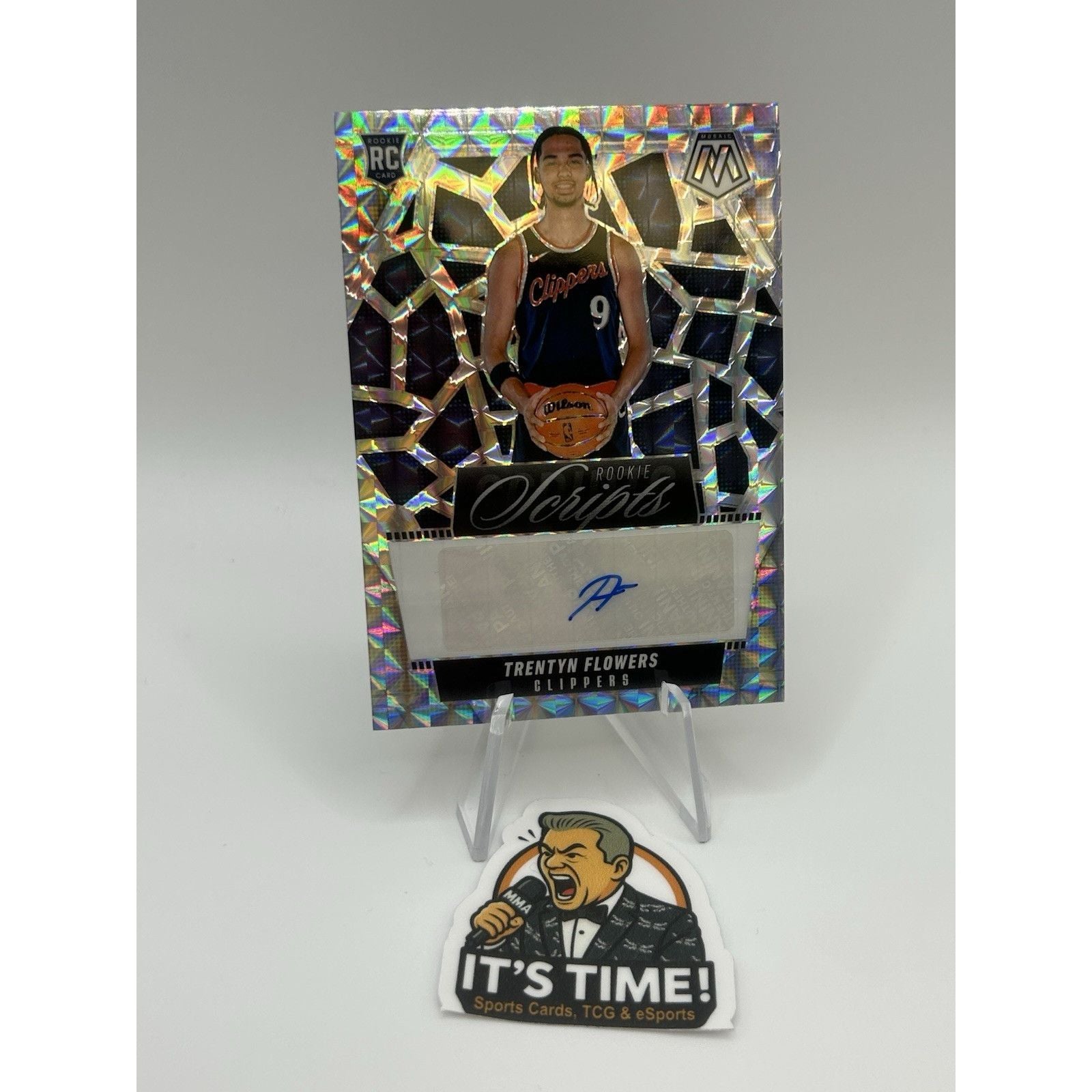 2024-25 Panini Mosaic Trentyn Flowers Rookie Scripts Autograph Clippers RC