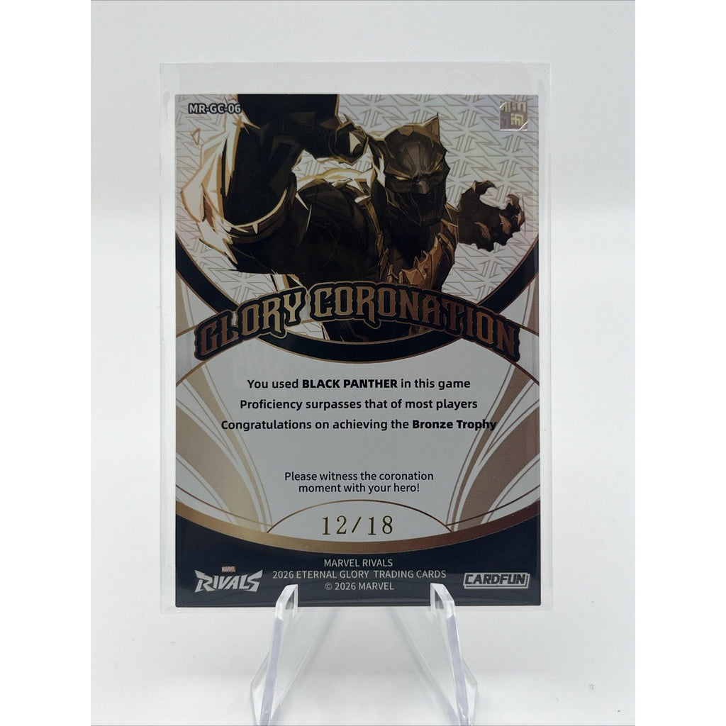 2026 Marvel Rivals Eternal Glory-Black Panther- Bronze Trophy 12/18 MR-GC-06