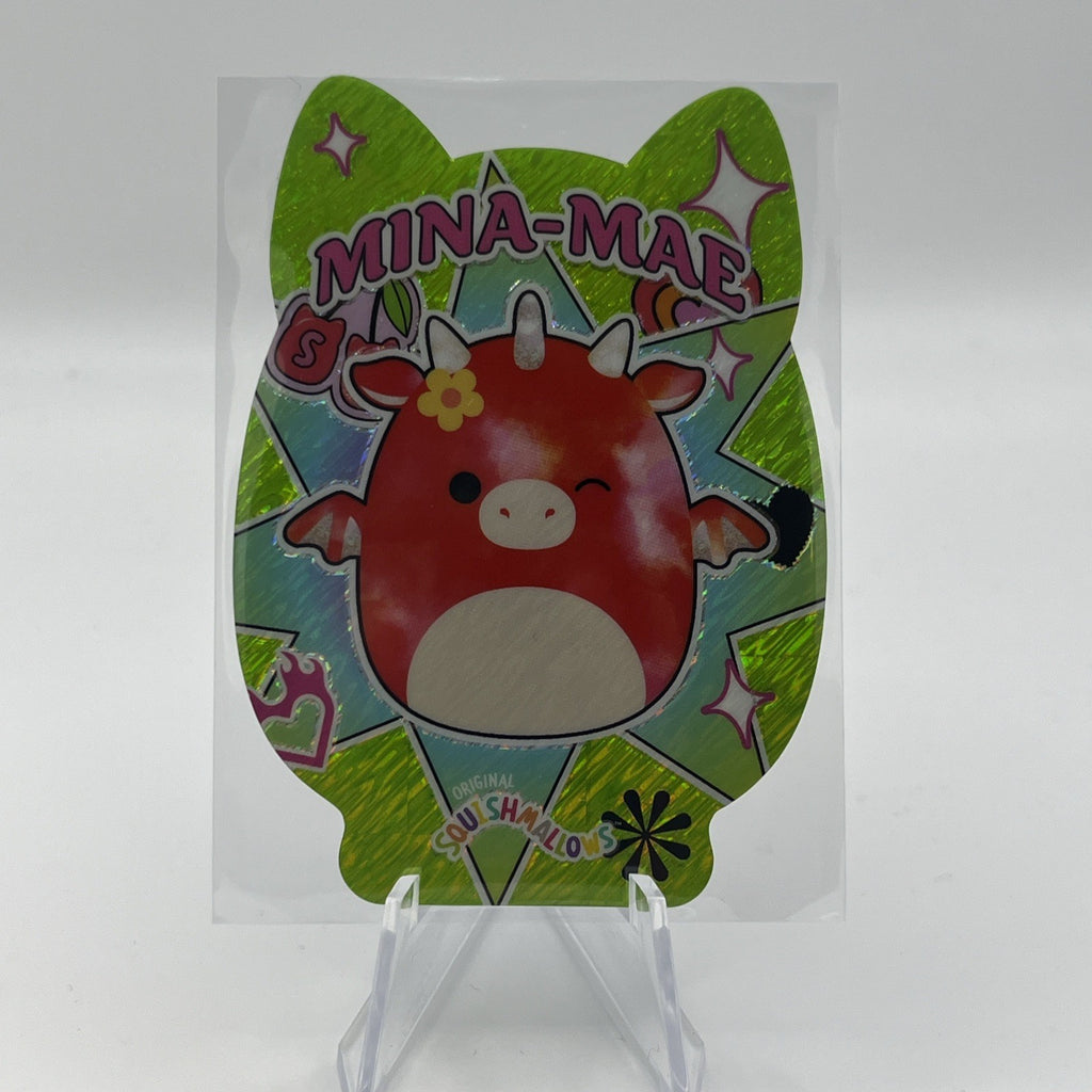 2025 Panini Squishmallows Mina-Mae Die-Cut Trading Card #4 Green Shimmer #76/85