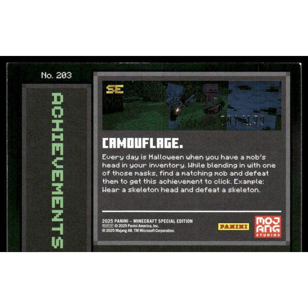2025 Panini Minecraft 15th Anniversary #203 Camouflage #/199