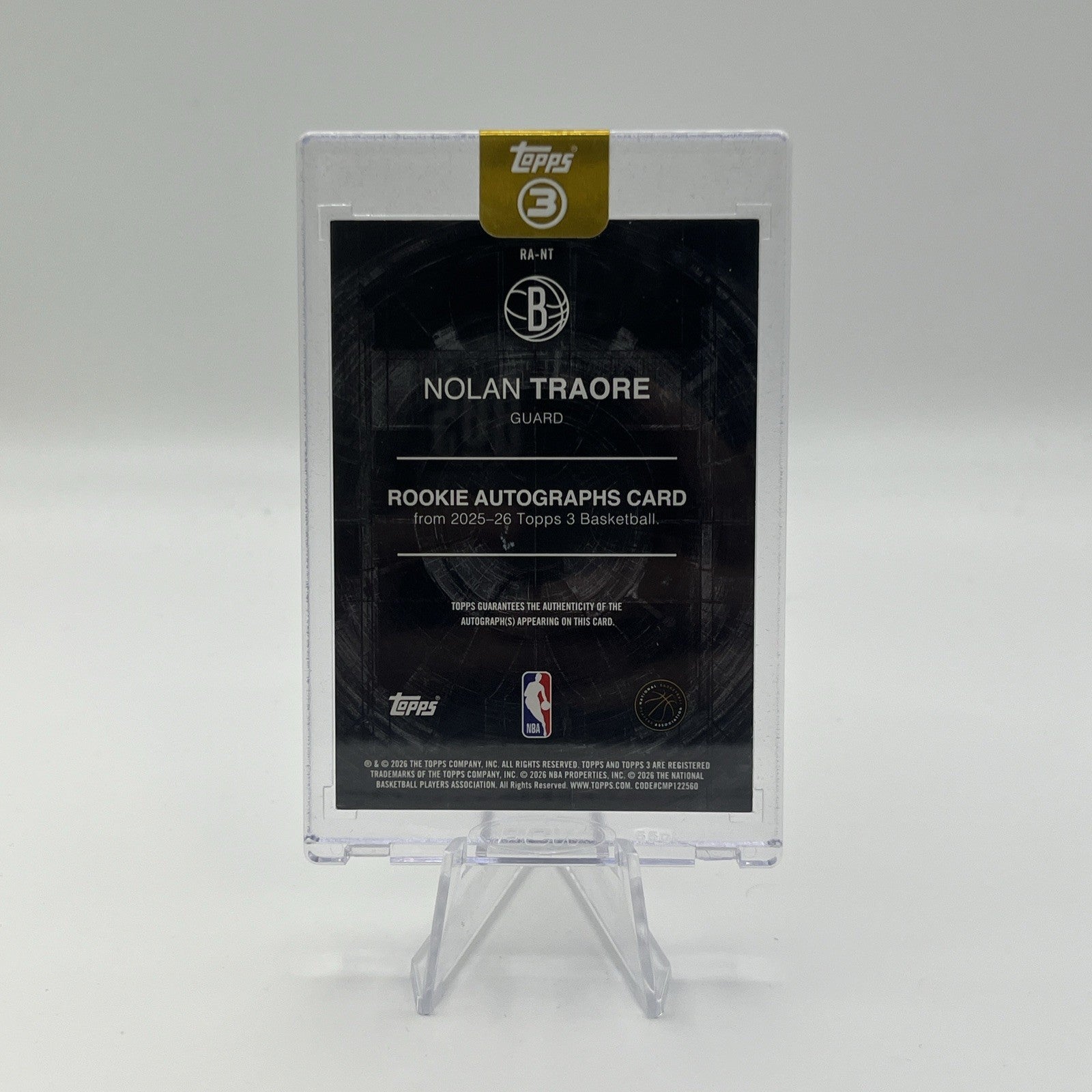2025-26 Topps 3 - Nolan Traore Bronze Auto /25
