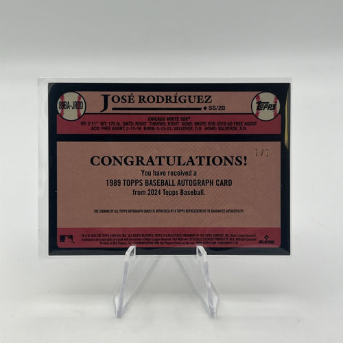 2023 Topps 35th Anniversary Jose Rodriguez PLATINUM 1/1 Rookie Auto