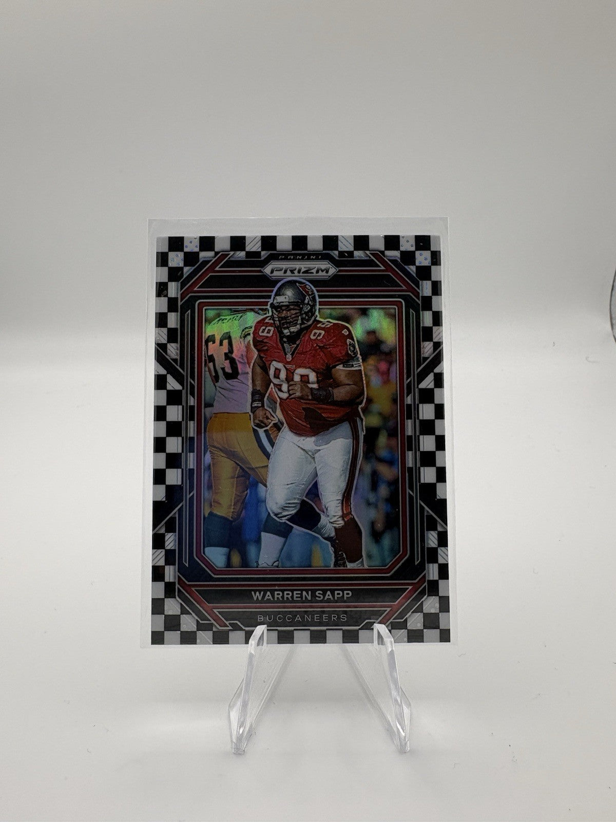 Warren Sapp 2022 Panini Prizm Black White Checker Board #282 Buccaneers