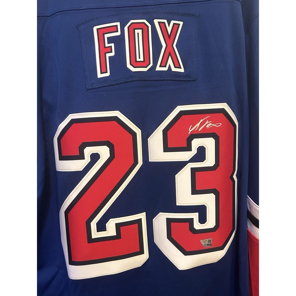 Adam Fox SIGNED AUTHENTIC JERSEY autograph Fanatics COA Rangers