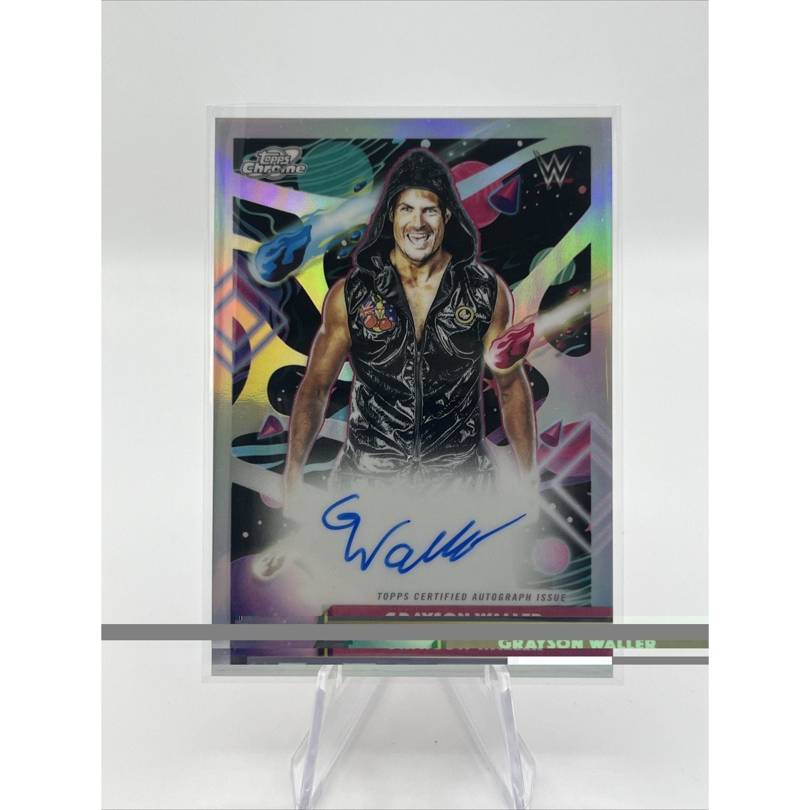 2026 Topps Chrome Cosmic WWE Grayson Waller Autograph Refractor #144