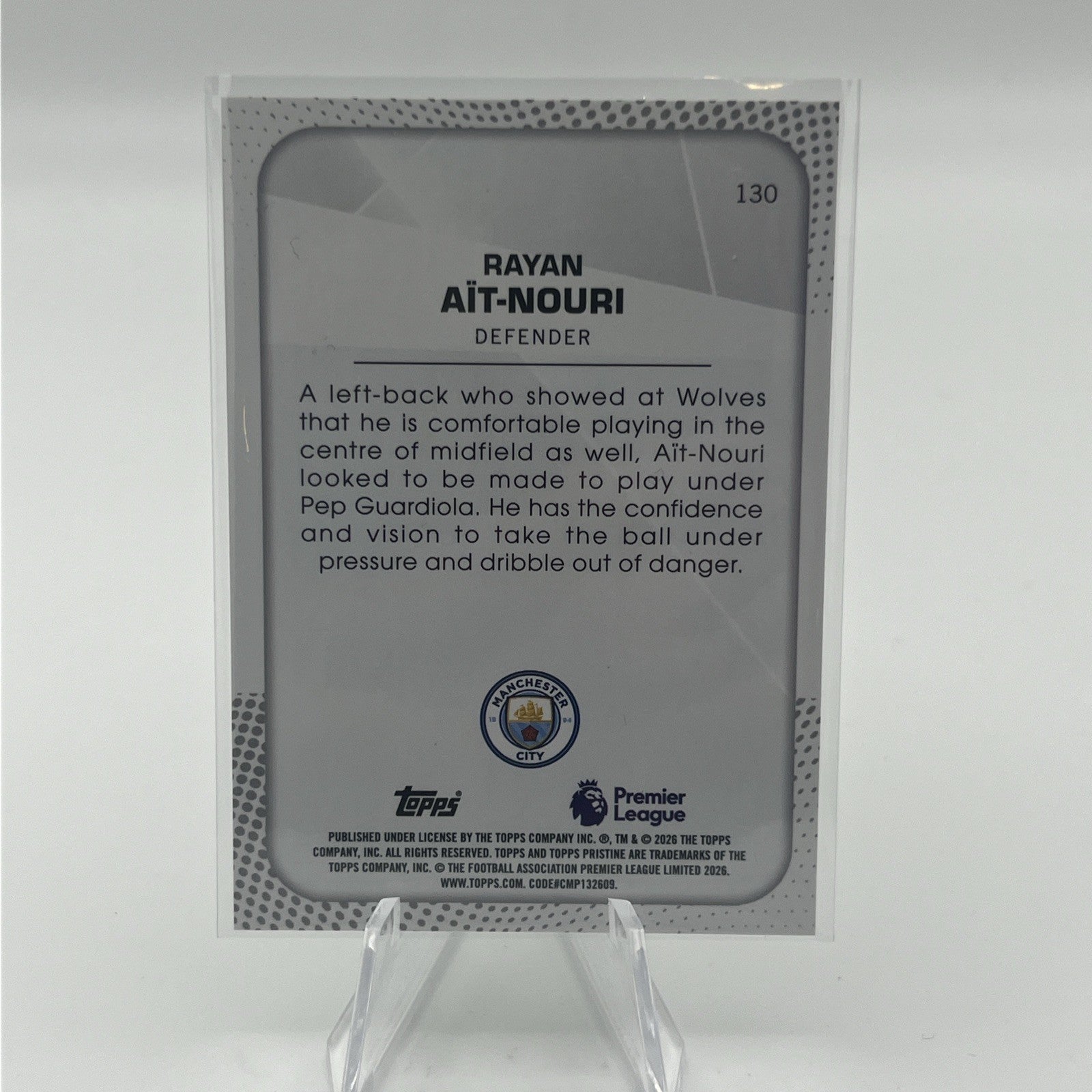 2026 TOPPS PRISTINE SOCCER RAYAN AIT-NOURI MANCHESTER CITY GREEN REFRACTOR #/10