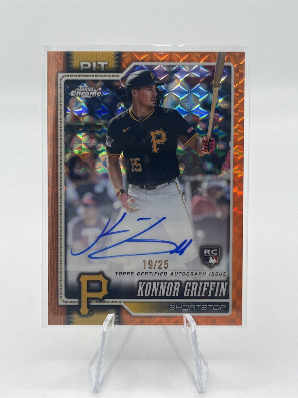 Topps Chrome 2026 Konnor Griffin Pittsburgh Pirates Rookie Auto Orange /25
