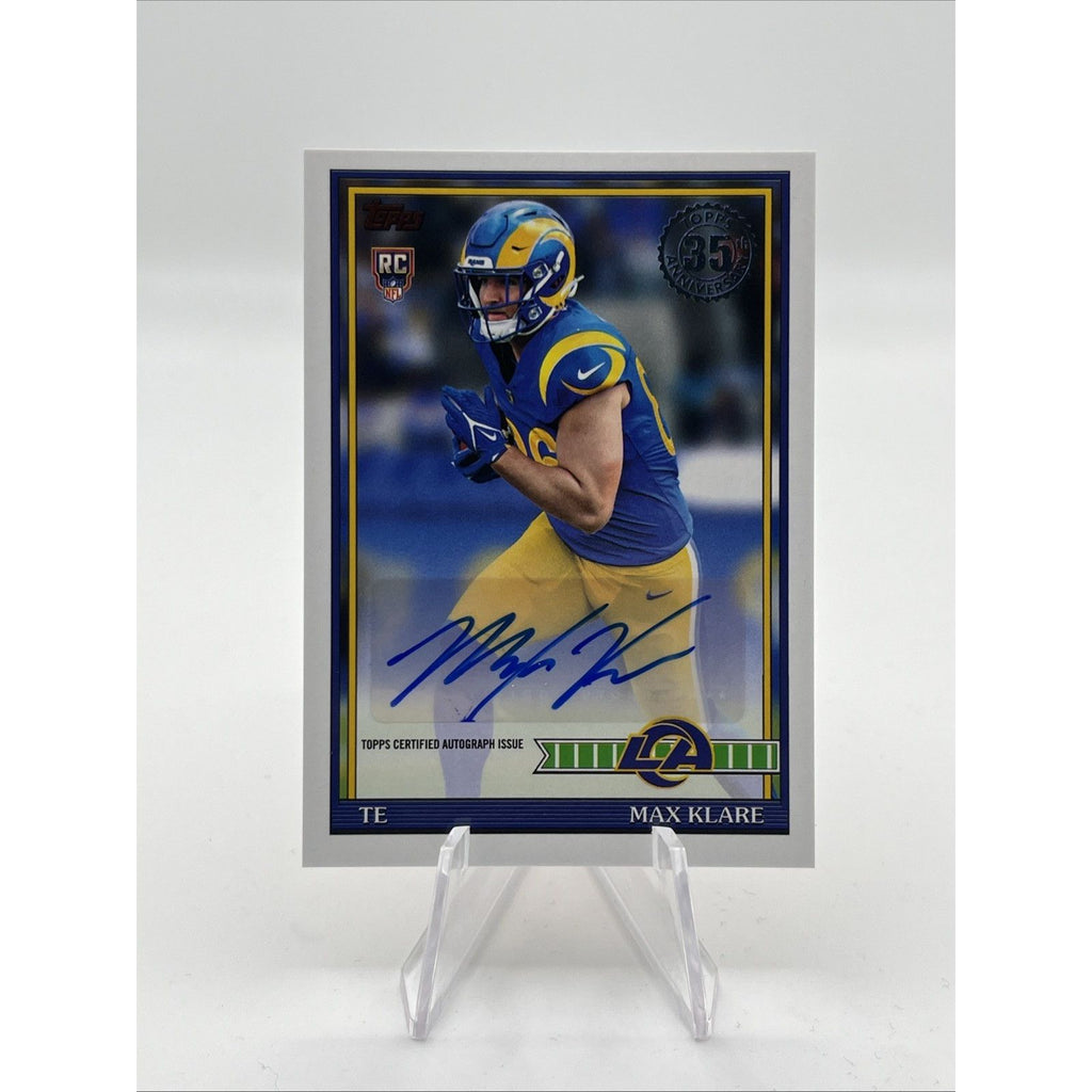 2026 TOPPS FLAGSHIP FOOTBALL 35TH ANNIVERSARY MAX KLARE RC ROOKIE AUTO ~ RAMS
