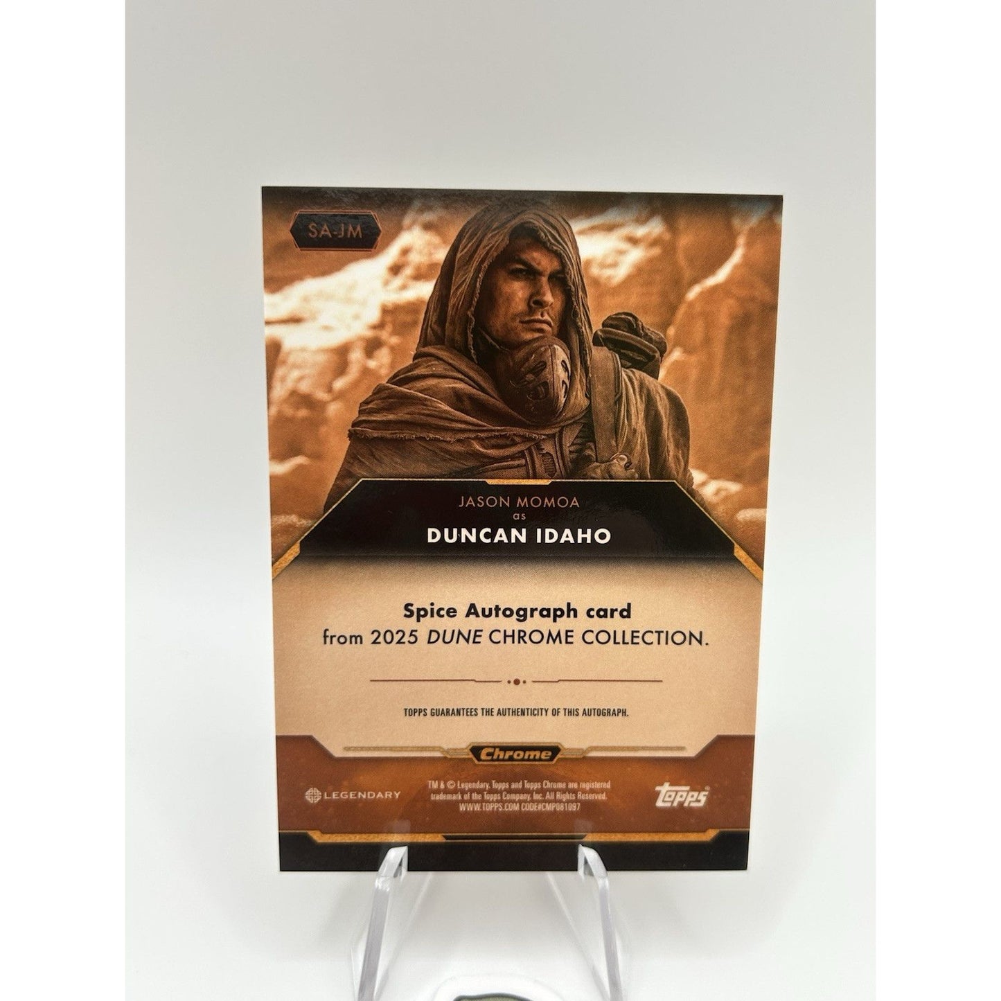 2024 Topps Chrome Dune JASON MOMOA as DUNCAN IDAHO Atriedes Green Prizm Auto /99