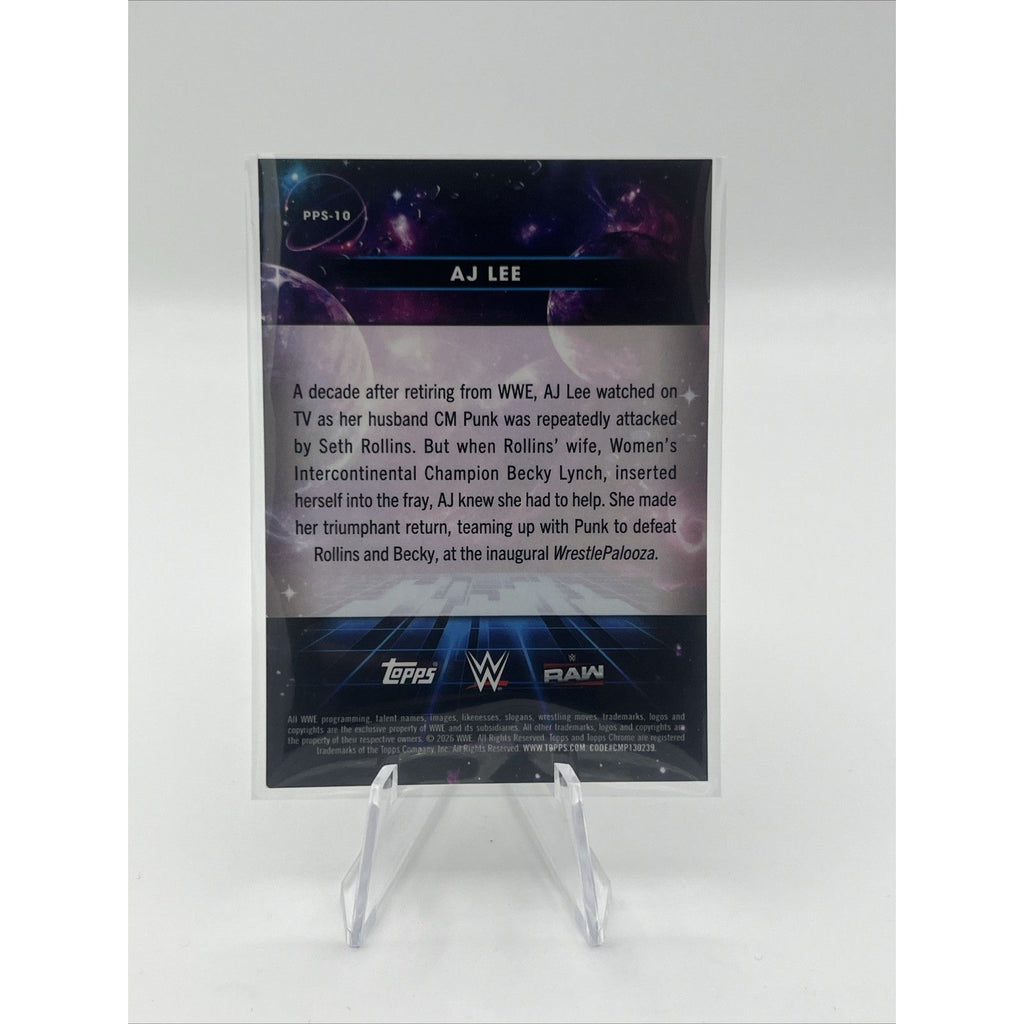 2026 Topps Chrome Cosmic WWE AJ Lee Planetary Pursuit Sun #PPS-10
