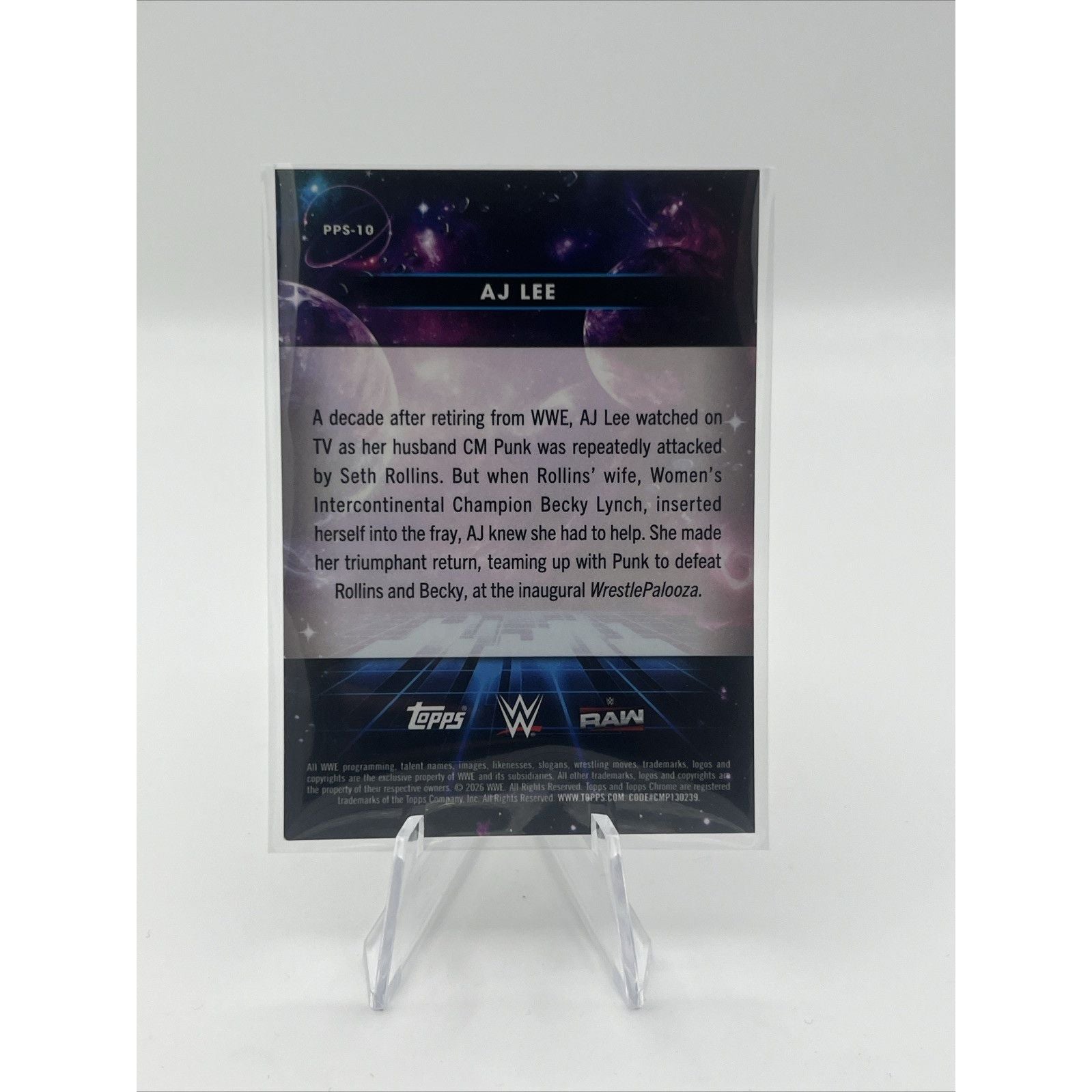 2026 Topps Chrome Cosmic WWE AJ Lee Planetary Pursuit Sun #PPS-10