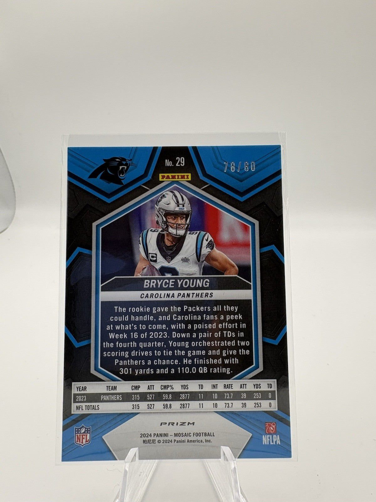2024 Panini Mosaic - Bryce Young #29 Choice Fusion Red & Yellow Mosaic Prizm /80