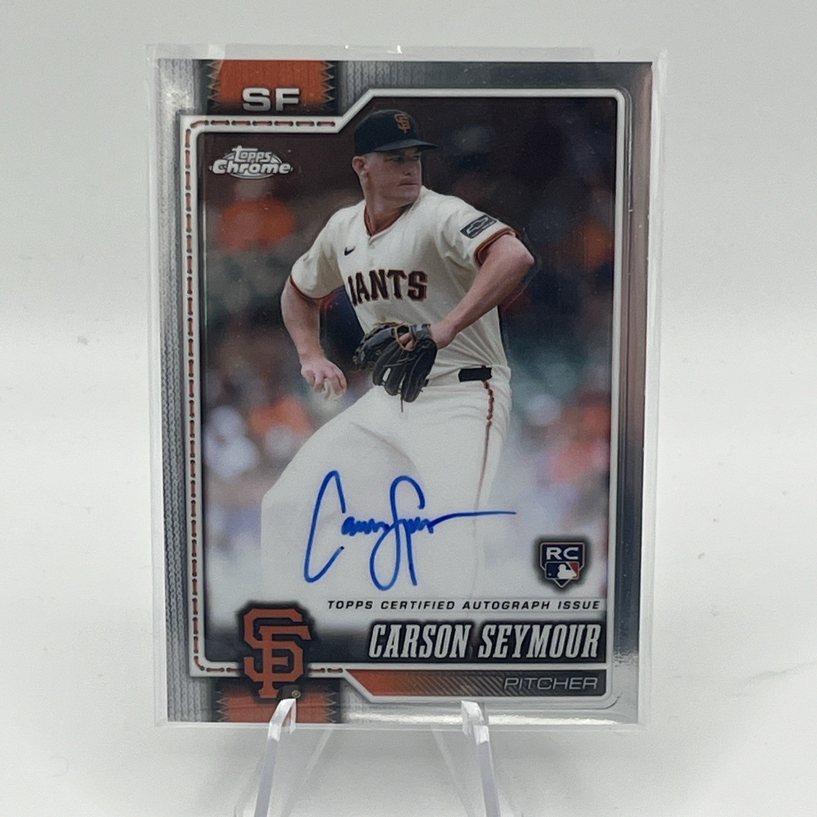2026 Topps Chrome Carson Seymour #RA-CS Rookie Autographs (RC) Giants
