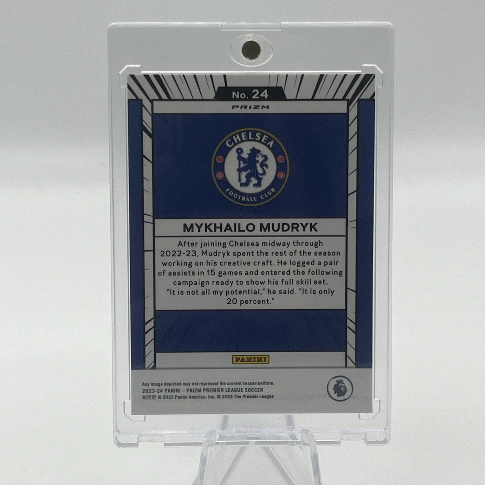 2023-24 Panini Prizm Premier League Mykhailo Mudryk Manga SSP #24 Chelsea