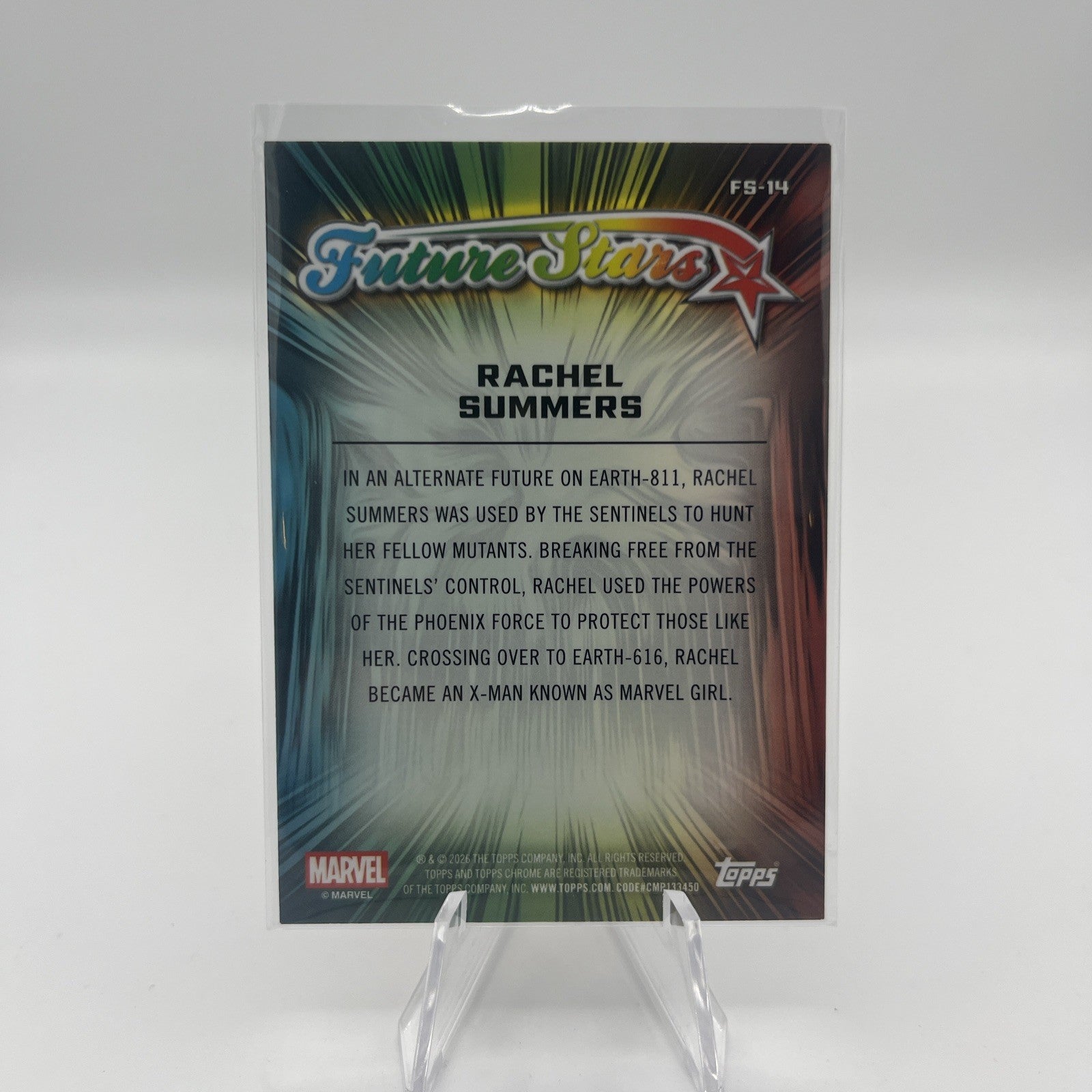 2026 Topps Chrome Marvel Comics Future Stars Rachel Summers Red Refractor #1/5
