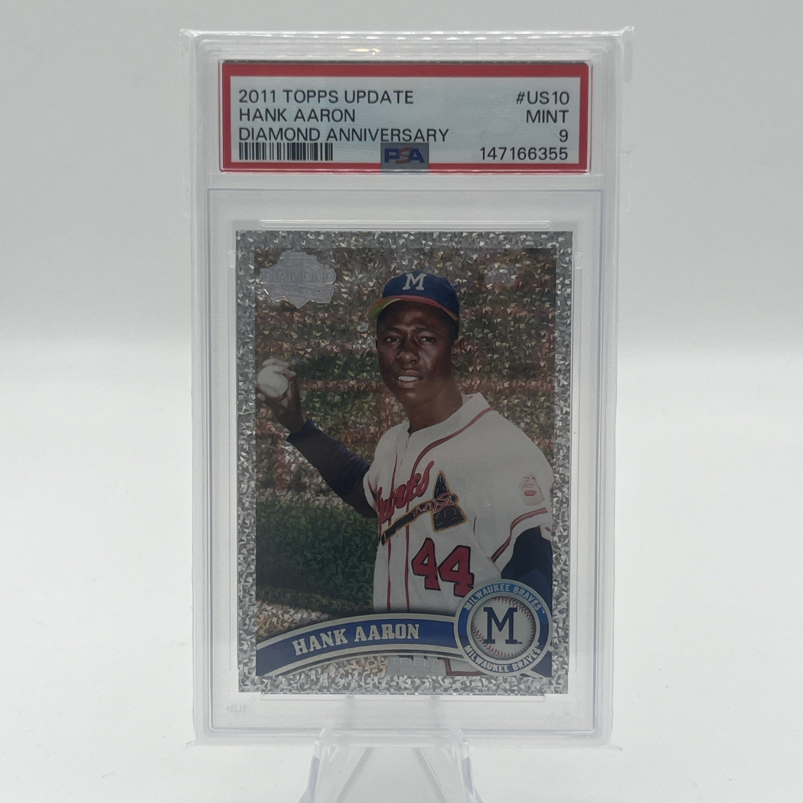 109348272 Hank Aaron 2011 Topps Update #US10 Diamond Anniversary PSA 9