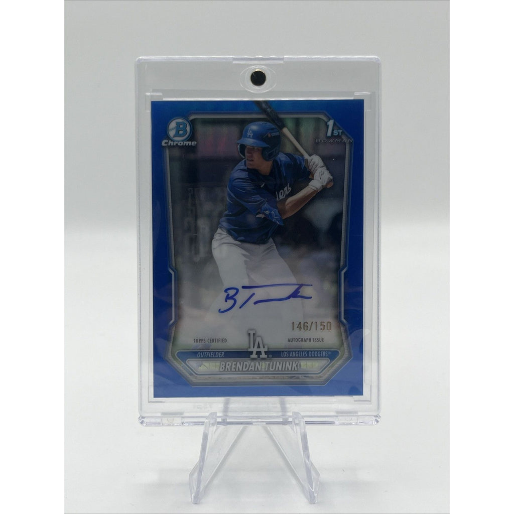 Brendan Tunink 2026 Bowman - 1st Chrome True Blue Refractor Auto /150 - Dodgers