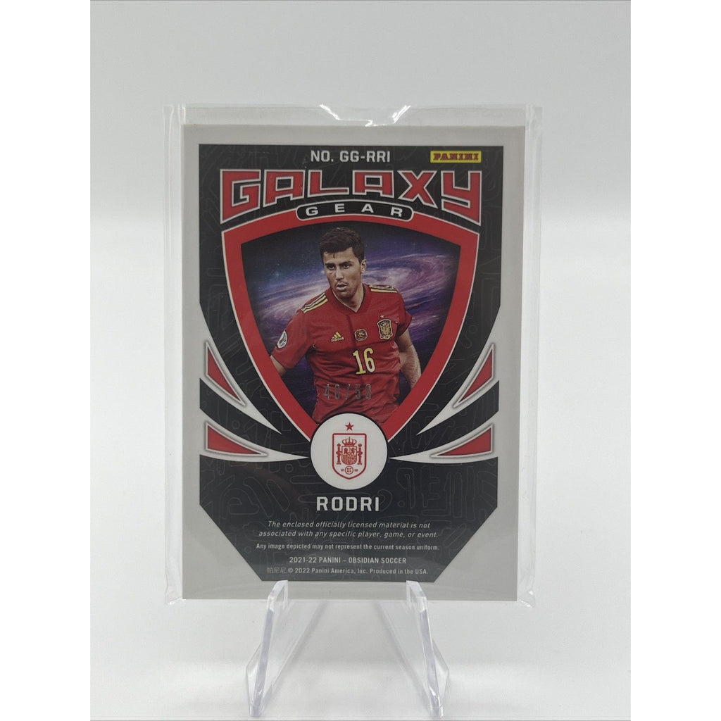 Panini 2021-22 Obsidian Galaxy Gear Rodri Spain Electric Etch Orange /50
