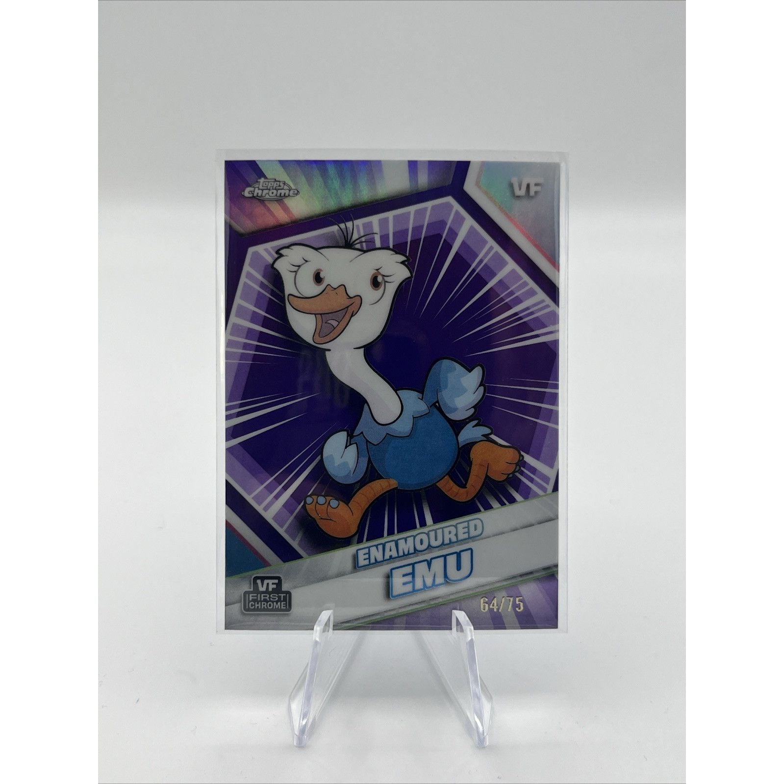 Topps 2026 Chrome VeeFriends Enamoured Emu #71 VF First Chrome 23/75